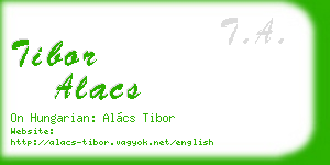 tibor alacs business card
